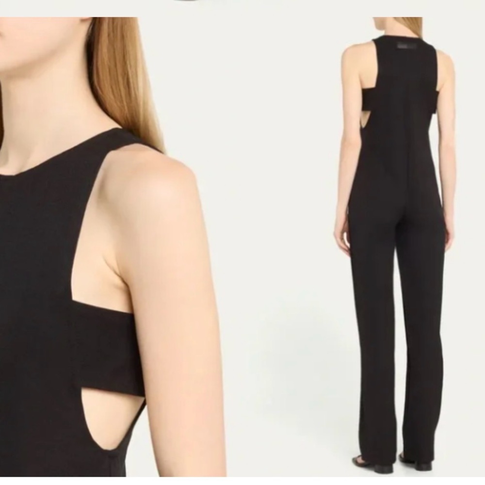 Rivet Utility Black Cutout Jumpsuit NWT Evening Party Clubwear Chic‎ Glam